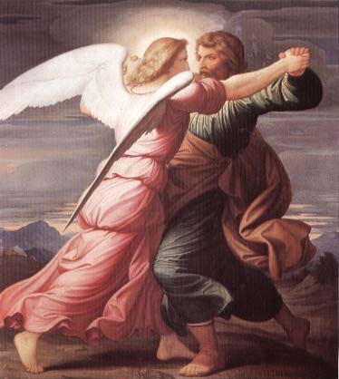 STEINLE, Edward Jakob von Jacob Wrestling with the Angel